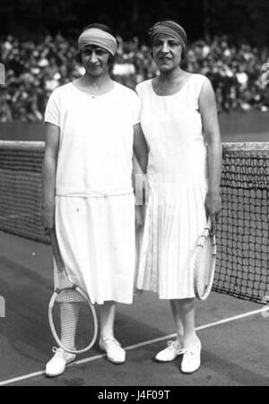 Kathleen McKane Godfree Suzanne Lenglen 1925 Banque D'Images