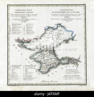 Le gouvernorat de Taurida, créé en 1822, était une région administrative importante de l'Empire russe, englobant des parties de l'Ukraine et de la Crimée modernes. Il a joué un rôle central dans la gouvernance et le développement de la région pendant cette période. Banque D'Images