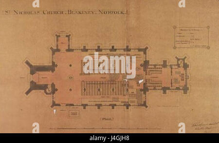 Plan St Nicholas blakeney Banque D'Images