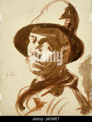 Self Portrait with Hat par Theo van Doesburg AB4535 Banque D'Images