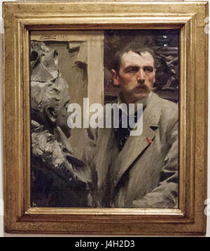 Autoportrait d'Anders Zorn dans le corridor de Vasari 2016 05 06 txt Banque D'Images