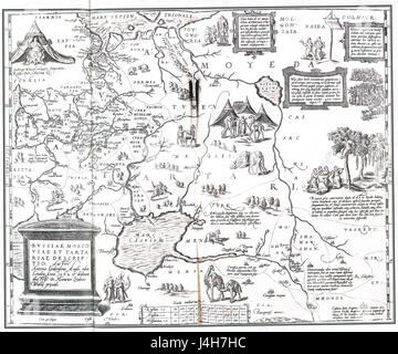 Russiae Moscoviae et Tartariae 1637-1710) Anthony Jenkinson et Gerard de Jode 1562 1598 Banque D'Images