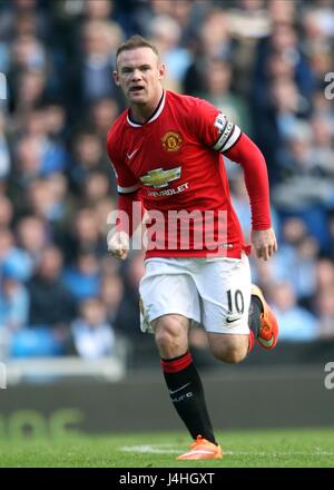 WAYNE ROONEY, MANCHESTER UNITED FC, MANCHESTER CITY V MANCHESTER UNITED Barclays Premier League, 2014 Banque D'Images