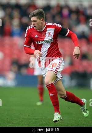 MIDDELSBROUGH MIDDELSBROUGH ADAM ATTEINDRE FC FC LE STADE RIVERSIDE MIDDLESBROUGH ANGLETERRE 08 Novembre 2014 Banque D'Images