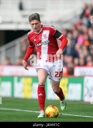 MIDDELSBROUGH MIDDELSBROUGH ADAM ATTEINDRE FC FC LE STADE RIVERSIDE MIDDLESBROUGH ANGLETERRE 08 Novembre 2014 Banque D'Images