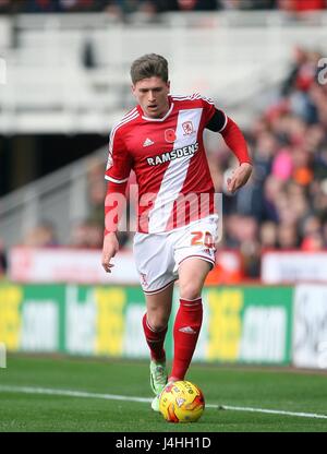 MIDDELSBROUGH MIDDELSBROUGH ADAM ATTEINDRE FC FC LE STADE RIVERSIDE MIDDLESBROUGH ANGLETERRE 08 Novembre 2014 Banque D'Images