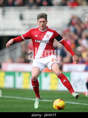 MIDDELSBROUGH MIDDELSBROUGH ADAM ATTEINDRE FC FC LE STADE RIVERSIDE MIDDLESBROUGH ANGLETERRE 08 Novembre 2014 Banque D'Images