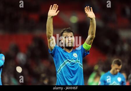 BOSTJAN CESAR DE SLOVÉNIE SLOVÉNIE ANGLETERRE V APPL WEMBLEY Londres Angleterre 15 Novembre 2014 Banque D'Images