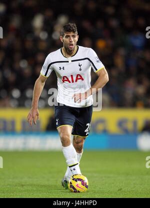 FEDERICO FAZIO Tottenham Hotspur FC Tottenham Hotspur FC Stade KC HULL ANGLETERRE 23 Novembre 2014 Banque D'Images