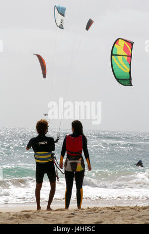 Cours de kite surf Banque D'Images