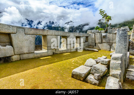 Le Temple aux Trois Fenêtres au Machu Picchu Banque D'Images