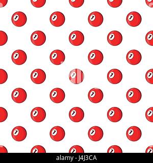 Boule de billard pattern, cartoon style Illustration de Vecteur