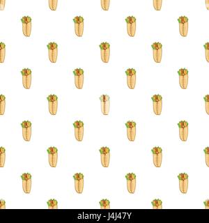 Shawarma, motif, cartoon style Illustration de Vecteur