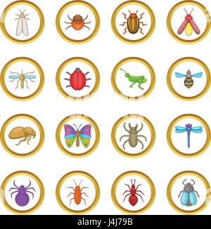 Les insectes vector set, cartoon style Illustration de Vecteur