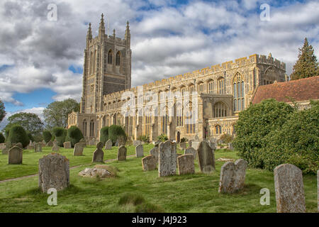 La Holy Trinity Church de Long Melford est l'une des 310 églises anglais médiéval dédié à la Sainte Trinité. Banque D'Images