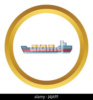 Navire porte icône cargo vector Illustration de Vecteur