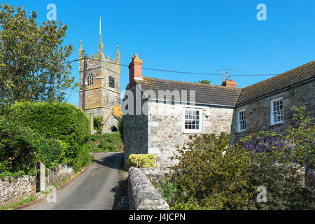 Le village de perranuthnoe à Cornwall, Angleterre, Grande-Bretagne, Royaume-Uni Banque D'Images