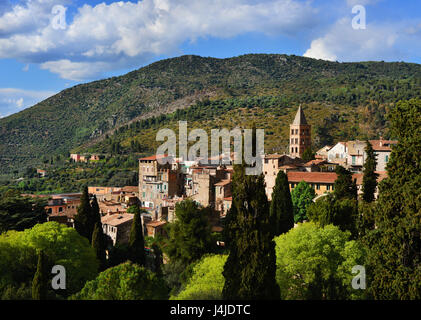 Panorama de la vieille ville de Tivoli, une belle petite ville près de Rome Banque D'Images