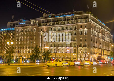 Grèce, Athènes, l'Hotel Grande Bretagne Banque D'Images
