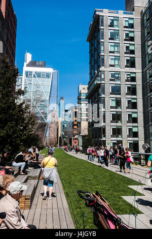 Vue de la ligne haute, New York , New York Banque D'Images