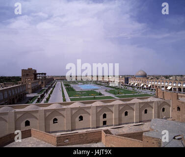 L'Iran, Ispahan, complexe de palais, mosquées à l'extérieur, parc, Parc, Lotfollah mosquée, mosquée de la femme de l'imam, mosquée, mosquée, église, lieu d'adoration, islamique, sommaire Banque D'Images