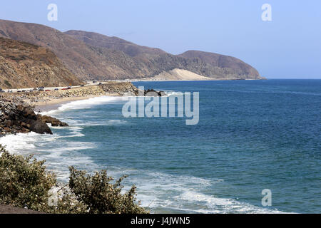 Plages le long de l'autoroute de la côte pacifique, près de Malibu en Californie Banque D'Images