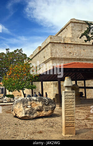 Le château de Lemessos (Limassol) abritant le musée médiéval de Chypre. Banque D'Images