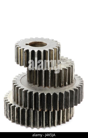 Cogs isolé sur fond blanc Banque D'Images