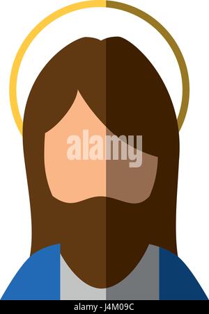 Jesuschrist visage cartoon Illustration de Vecteur