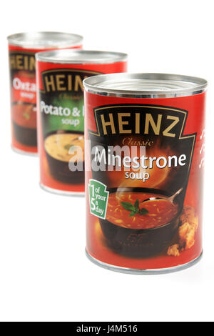 Soupes Heinz une sélection des produits alimentaires en conserve produit par H. J. Heinz Company Banque D'Images