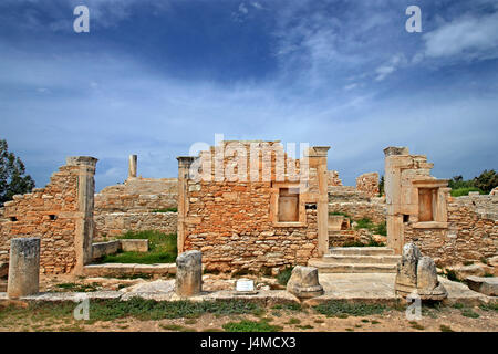 La Palestre ('Sports' arena) dans le sanctuaire d'Apollon Hylates à Kourion près de Kourion ancienne, district de Lemessos (Limassol, Chypre). Banque D'Images