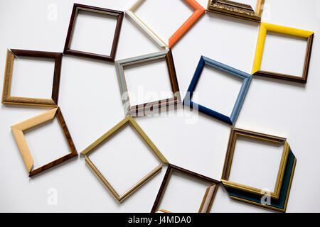 Photo frames sur tableau blanc Banque D'Images