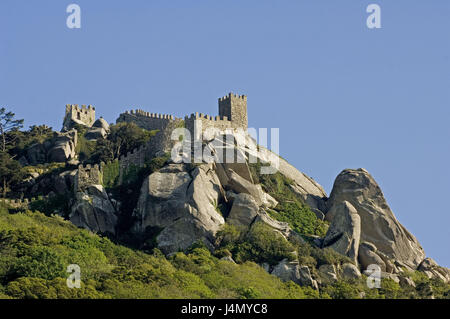 Castelo dos Mouros, parc du château, ruine, rock, Sintra, Portugal, Banque D'Images