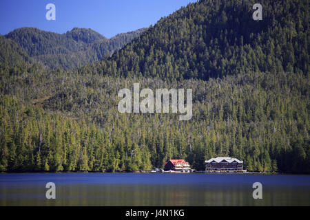 Le Canada, la Colombie-Britannique, la forêt pluviale de Great Bear, princesse royale, l'Islande, King's Pacific Lodge, mer, Banque D'Images