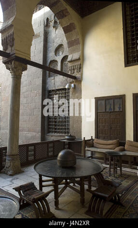 L'Egypte, Le Caire, la vieille ville, le musée Gayer Anderson, détail, terrasse, Banque D'Images