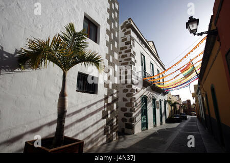 Espagne, Grande Canarie, grain Aguimes, Lane, déserte, Banque D'Images