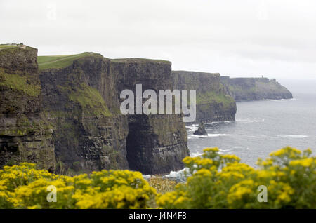 L'Irlande, le comté de Clare, Munster, falaises de Moher, paysages côtiers, Banque D'Images