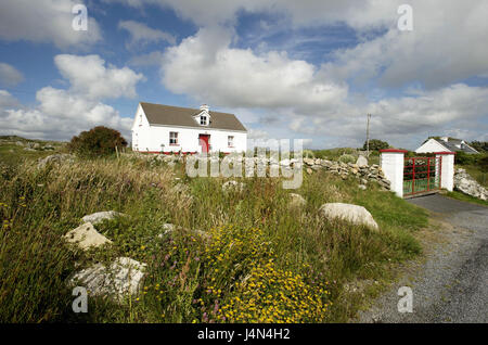 L'Irlande, Connacht, Connemara, comté de Galway, maison, Banque D'Images