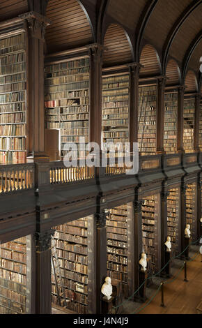 L'Irlande, Leinster, Dublin, Trinity College, l'ancienne bibliothèque, Banque D'Images