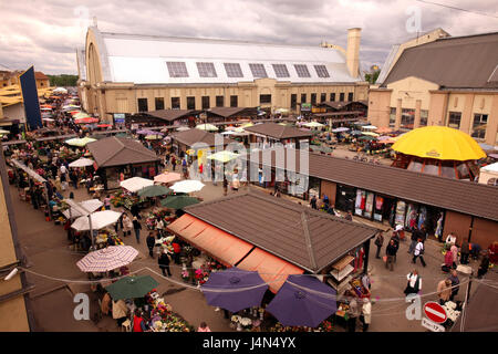 La Lettonie, Riga, Vieille Ville, marché hebdomadaire, Banque D'Images