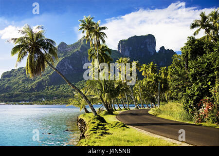 Polynésie Française, Bora Bora, le Mont Otemanu, Banque D'Images