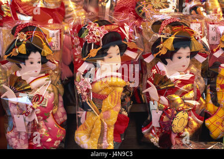 Le Japon, Honshu, Tokyo, assez Hagoita Battledore, festival, souvenir, poupées, Asie, fête, la mémoire, le tourisme, la destination, brillamment, geishas, enveloppe, l'Ukiyo E, le kitsch, l'art, de la culture, Banque D'Images