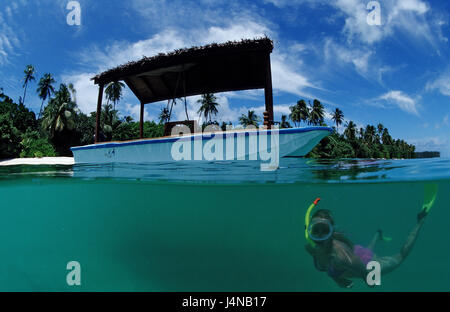 De tubas, mer, les Maldives, Banque D'Images