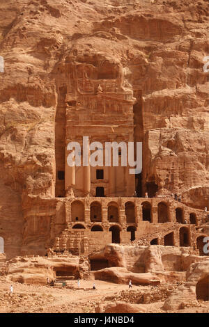 Le Moyen Orient, la Jordanie, Petra, king's Tomb, touristiques, Banque D'Images