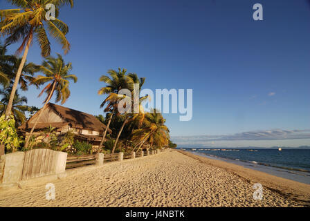 Plage, mer, Ambatoloaka, Nosy Be, Madagascar, Banque D'Images