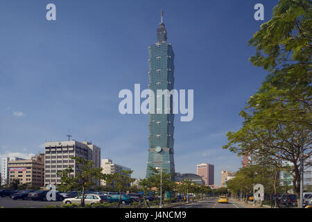 Taiwan, Taipeh, vue sur ville, Taipei Financial Center, pas de biens, de l'Asie, l'Asie orientale, la ville, capitale, ville, immeuble, Metropolis, gratte-ciel, haut lieu, l'architecture, Banque D'Images