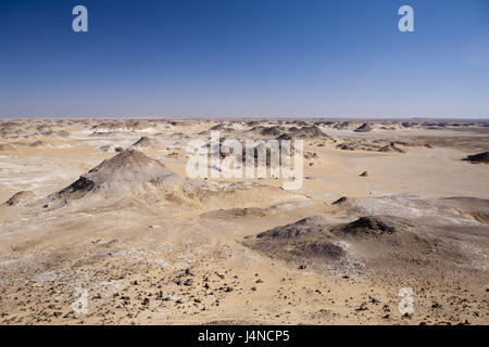 Vue dans le désert de crystal mountain, l'Egypte, désert de Libye, Banque D'Images