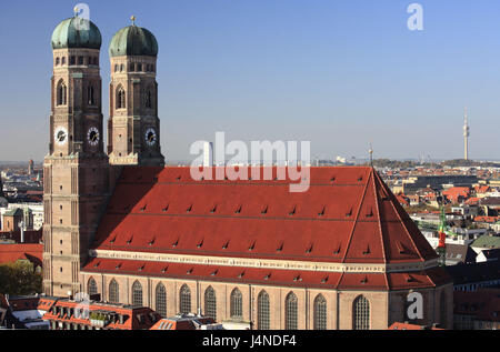 Germany, Bavaria, Munich, chère femme's cathedral, sommaire, tour de télévision, Banque D'Images