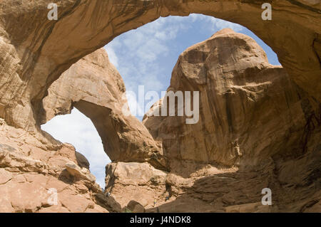 Les USA, Utah, Arches national park, stand-in Arch, Banque D'Images