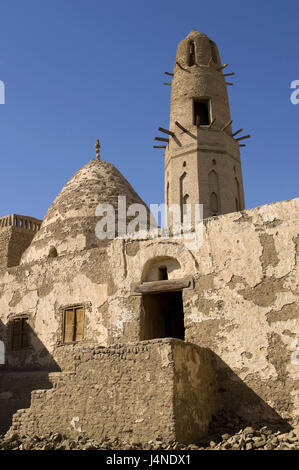 L'Egypte, désert, oasis de Dakhla, El-Qasr, mosquée Ayyoubide, Banque D'Images